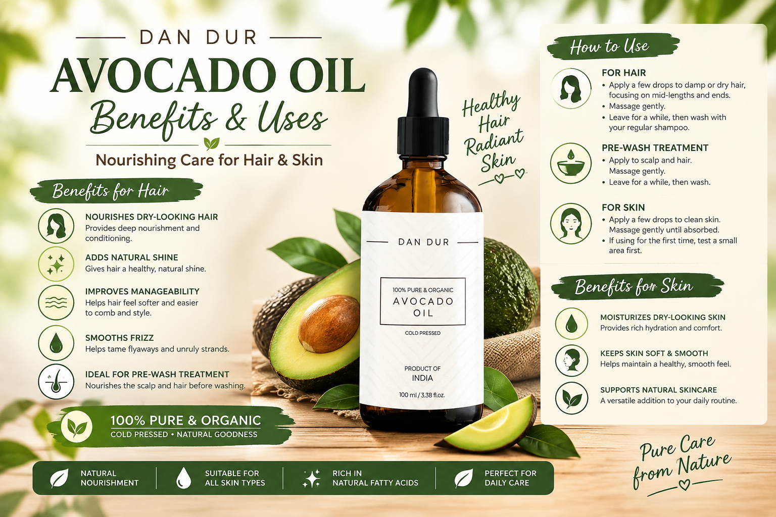 Avocado Oil: Benefits & Uses