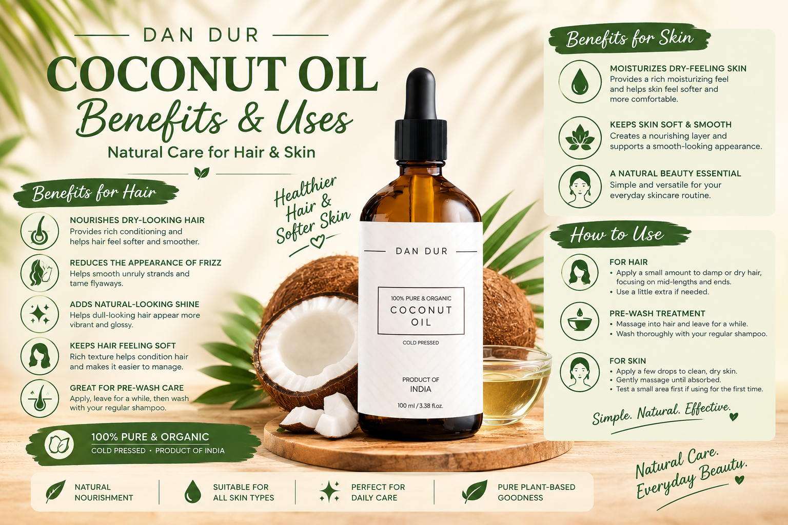 Coconut Oil: Benefits & Uses