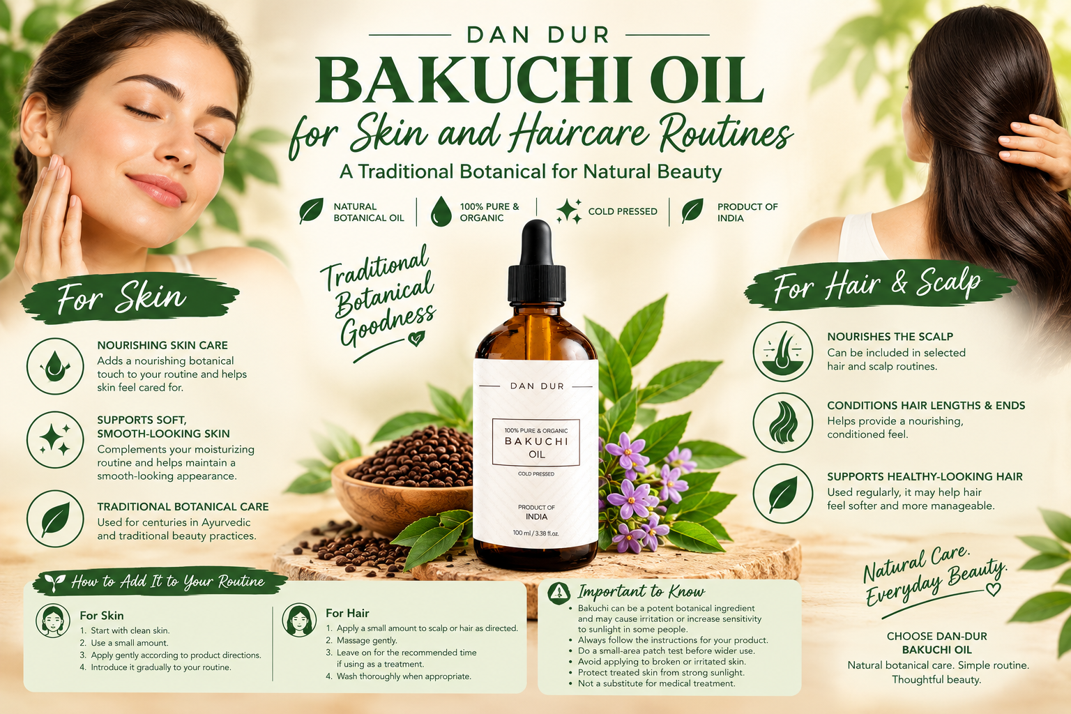 Bakuchi Oil for Skin and Haircare